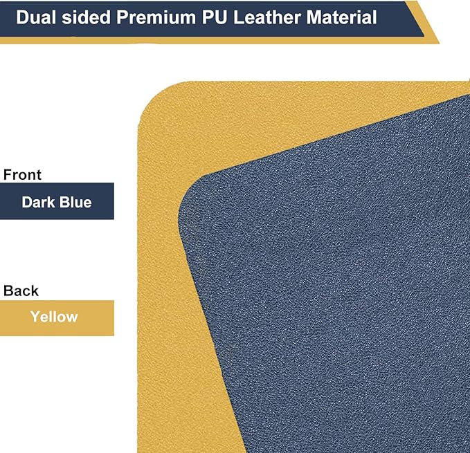 SUJAYU Dual Sided PU Leather Desk Pad, Mouse Pad, Office Desk Mat, Non-Slip - Image 3