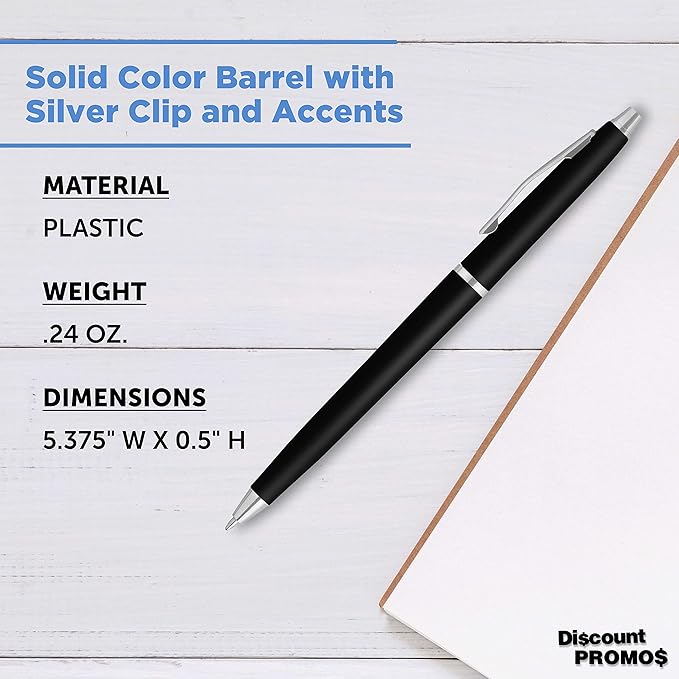 DISCOUNT PROMOS Langham Ballpoint Pens Set of 10, Bulk Pack - Image 4