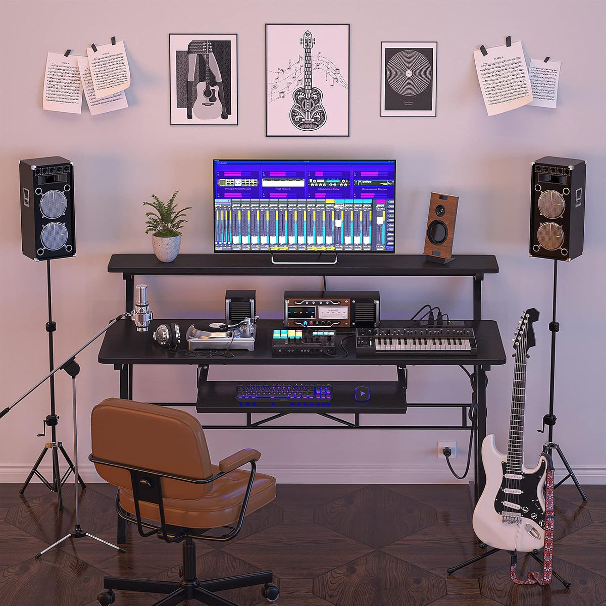 Armocity Music Studio Desk Production Workstation - Recording Studio Desk