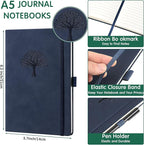 Qeeenar 24 Pack Leather Notebook Journals Bulk 5.7" x 8.3" Harder Cover A5 - Image 2