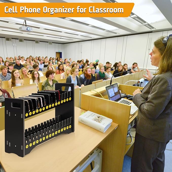 Ozzptuu Cell Phone Holder Classroom Cell Phone Storage 2-Tier Multiple Cell - Image 6