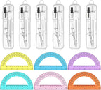 6 Sets Compass and Protractor Sets Student Basics Geometry Math Set Metal by Zuazaor