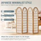 Aletheiawu Room Divider and Folding Privacy Screen, 4 Panel Japanese Shoji - Image 2