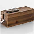 TIDITA Acacia Wood Large Cable Management Box Round Edge by TIDITA