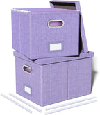 2 Pack File Storage Organizer, Filing Box, Portable File Box