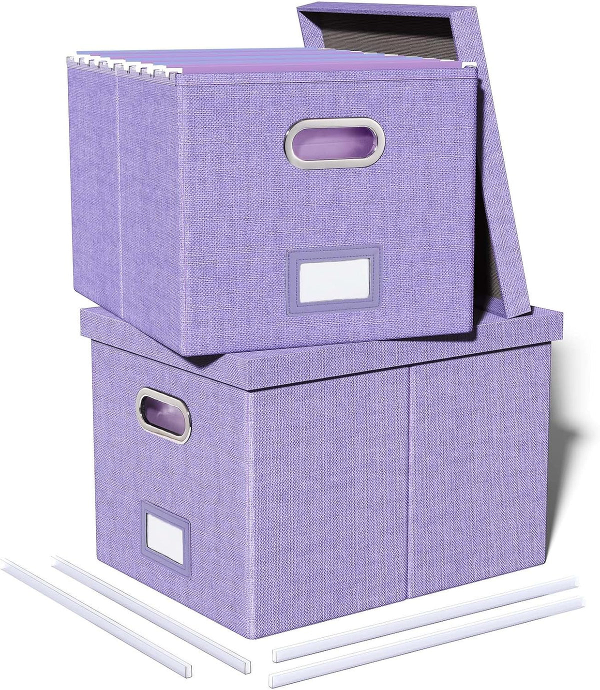 2 Pack File Storage Organizer, Filing Box, Portable File Box