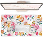 QIYI Floral Mouse Pad, Watercolor Flowers Desk Mat by QIYI