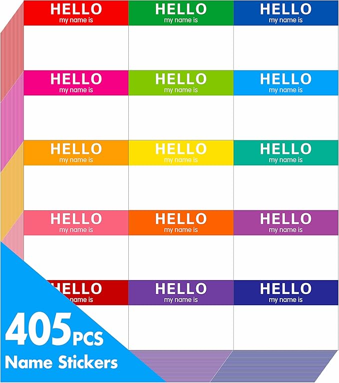 15 Colors 405 PCs Name Tag Sticker in by Stickyourhappymoment