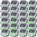 Leumoi 24 Pcs Digital Kitchen Timers Magnetic Back Timers Bulk Large Screen by Leumoi