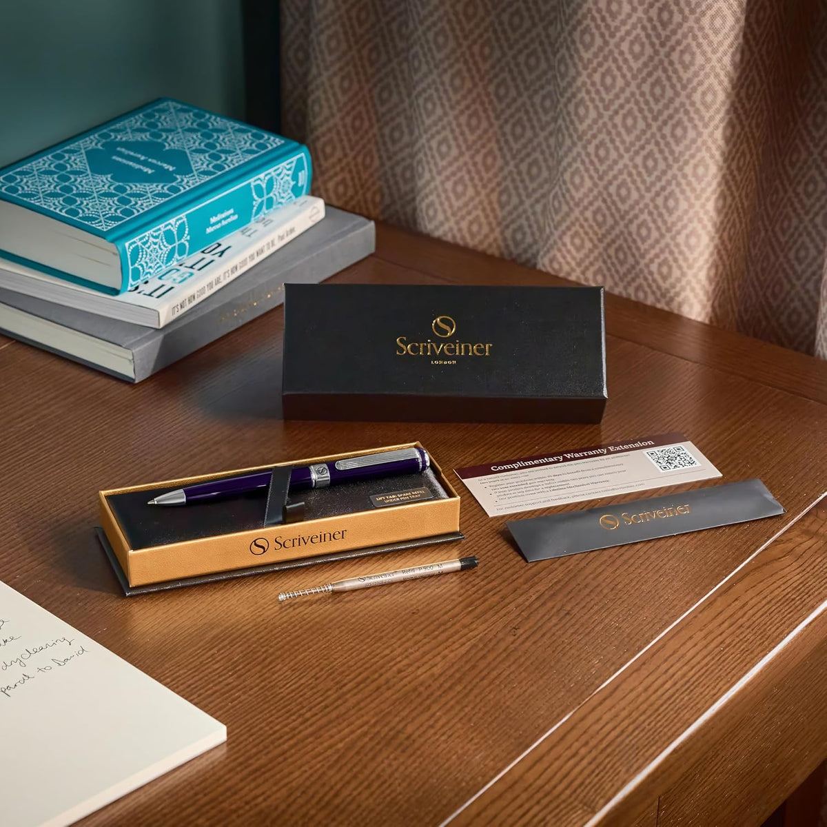Scriveiner Aubergine Lacquer Ballpoint Pen - Stunning Luxury Pen, Schmidt Bla...