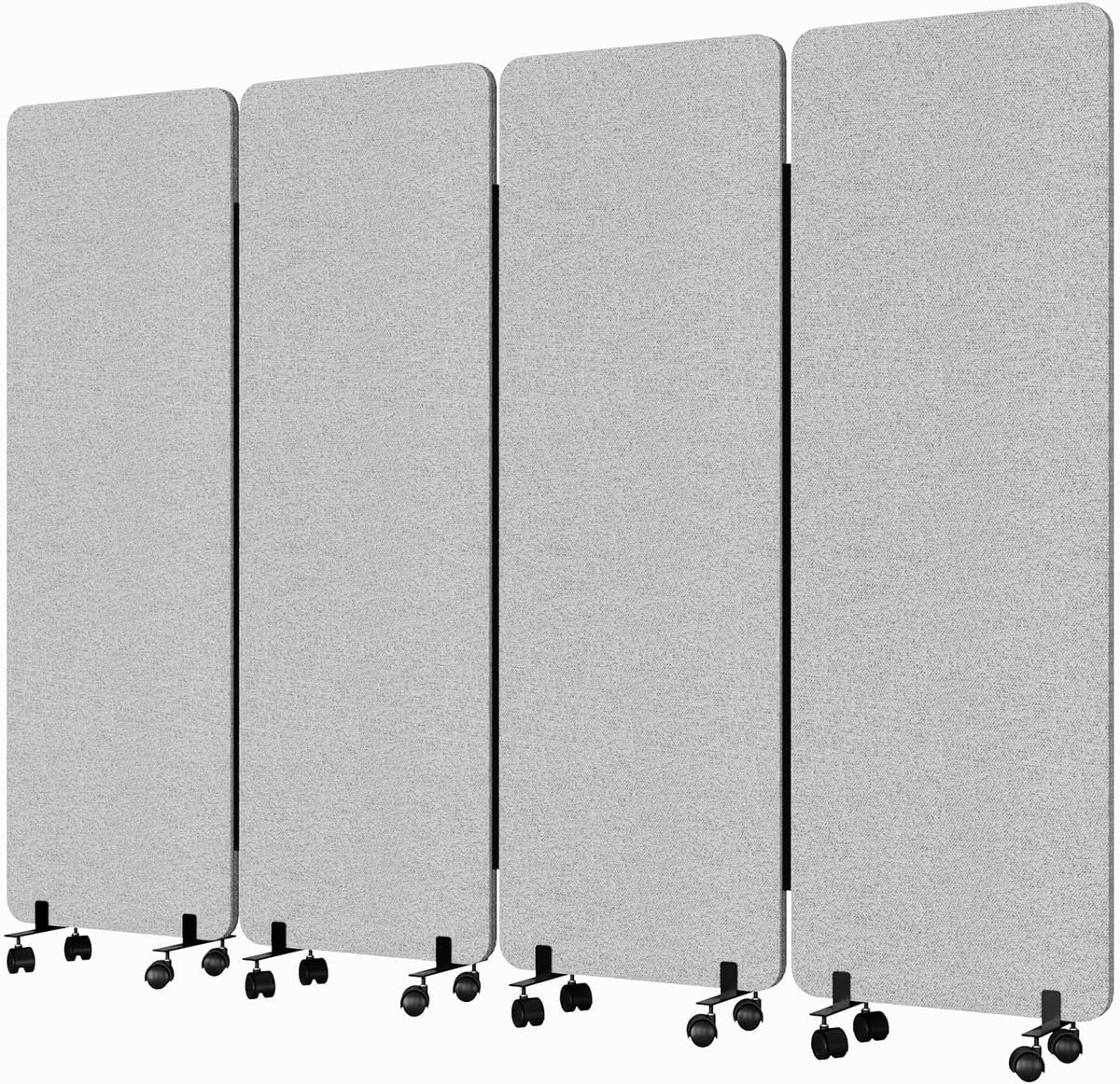 Soundproof Room Divider W/Wheels, 66in Office Dividers