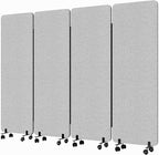 Soundproof Room Divider W/Wheels, 66in Office Dividers by YASRKML