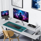 ALOANES Dark Green Waterproof Desk Mat, Large Extended Mouse Mat, Office Desk - Image 2