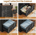 SEDETA 2 Drawer File Cabinet - Image 4