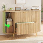sedeta fluted 2 drawer file cabinet with 2 on a desk or shelf