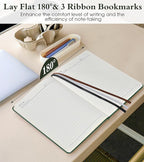 PAIBAS Lined Journal Notebook for Women Men, 160 Pages, A5 Hardcover Vintage - Image 5