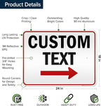 Custom Arrow, Custom Directional Sign, Right Arrow, 18x24 Inches, 3M EGP - Image 6