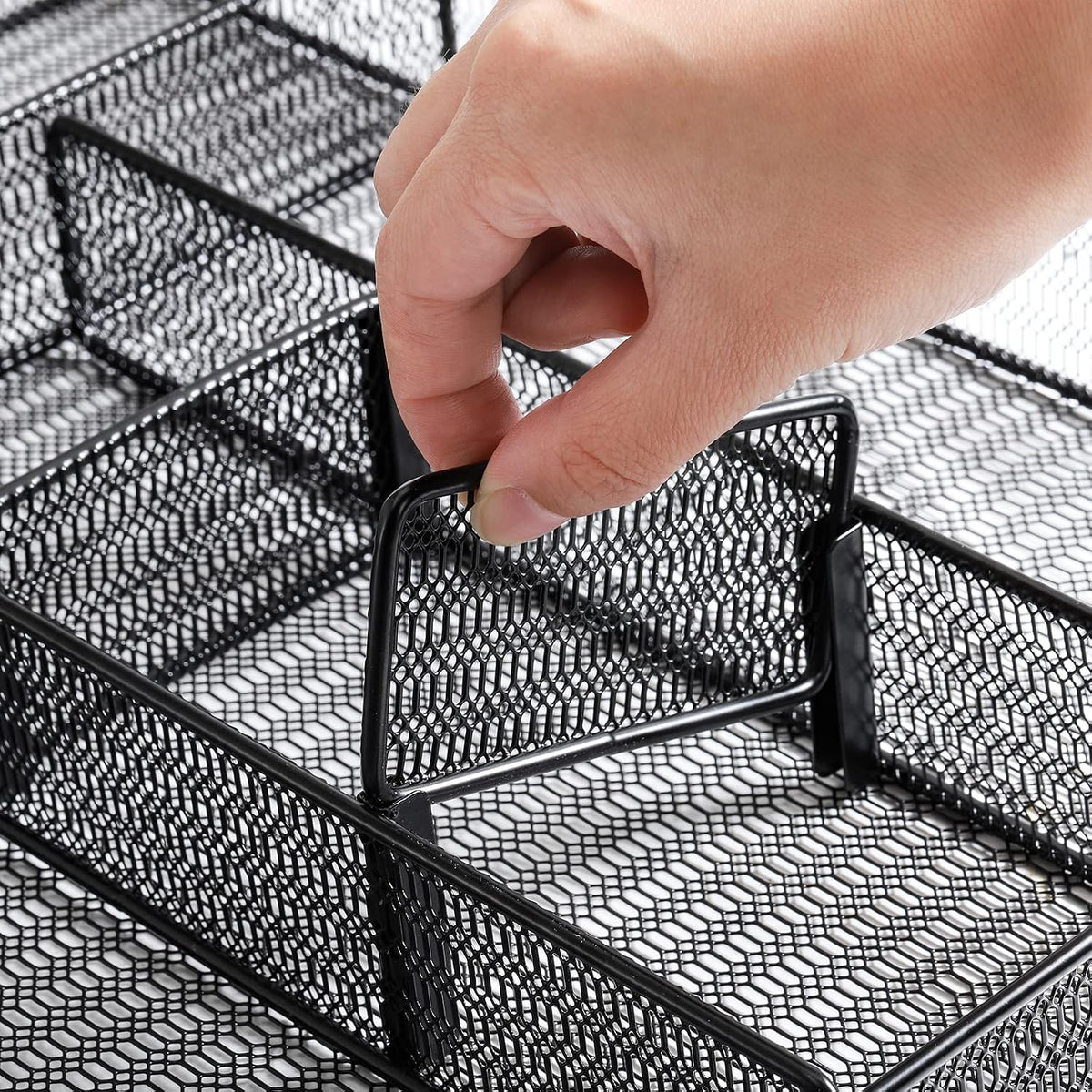 Hiceeden 2 Pack Mesh Desk Drawer Organizer, 16.1"x12.2"x2" Lar...