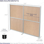 VIVO Modular Wall System, 2 PET Panels, Modern Professional Office Cubicle - Image 3