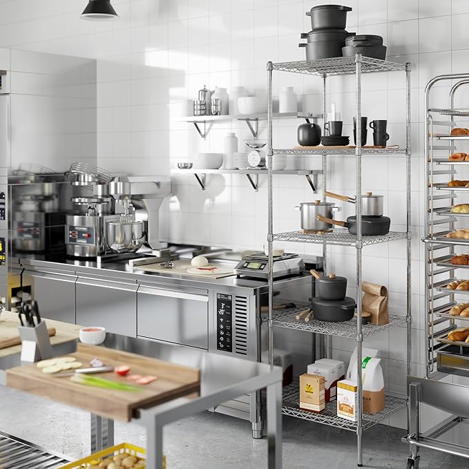 Regal Altair 24" Deep x 24" Wide x 86" Height Wire Shelving Kit | 5-Tier | NSF - Image 7
