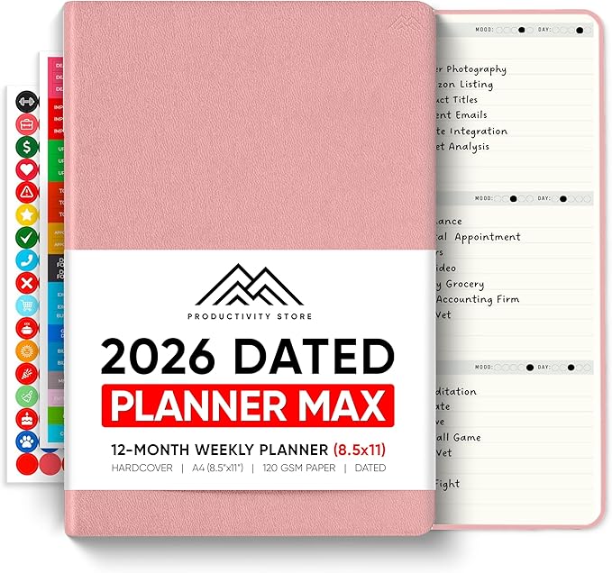 Dated, 2026 Planner, 8.5" x 11" by PRODUCTIVITYSTORE