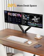 monTEK Dual Monitor Stand for Desk, 17-32 Inch Mechanical Spring Dual Arm - Image 5