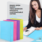 3 Ring Binder 1.5 Inch, 1 ½ inch Binder Clear View Cover - Image 2