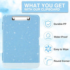Sooez Glitter Clipboard with Storage, High Capacity Clip Boards 8.5x11 with Pen - Image 3