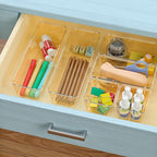 WOWBOX 9 Pack Clear Drawer Organizer Set, Acrylic Drawer Storage Trays - Image 5
