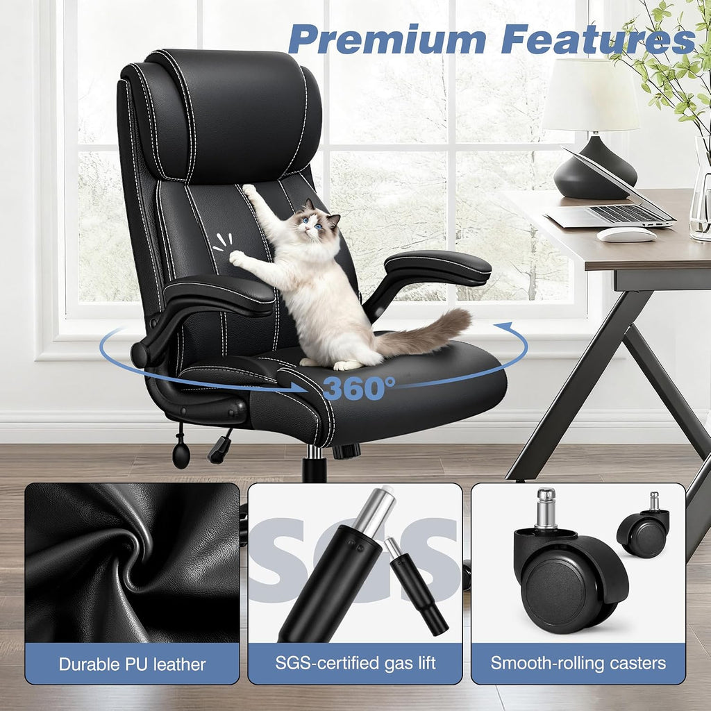 bestfair ergonomic office chair, desk chair with adjustable, front angle view