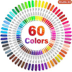 Shuttle Art 60 Colors Permanent Markers, Fine Point, Works on Plastic, Metal - Image 2