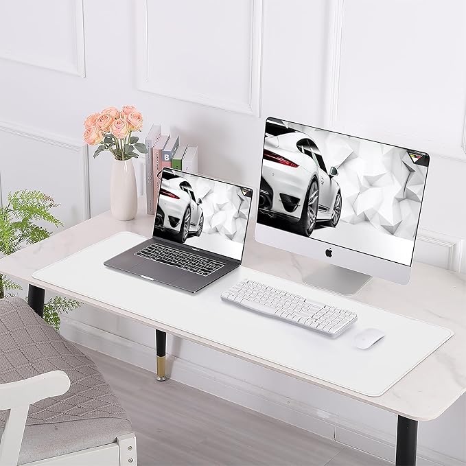 Leather Desk pad Protector, Large Desk mat - Image 9