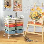 Giantex 12 Drawer Rolling Storage Cart Tools Scrapbook Paper Office School - Image 4