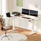 FLEXISPOT Corner Desk Dual Motor L Shaped Computer Electric Standing Sit Stand - Image 2