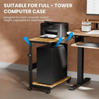 EUREKA ERGONOMIC PC Stand Computer Cart, Height Adjustable Tower Stand 2-Tier - Image 5