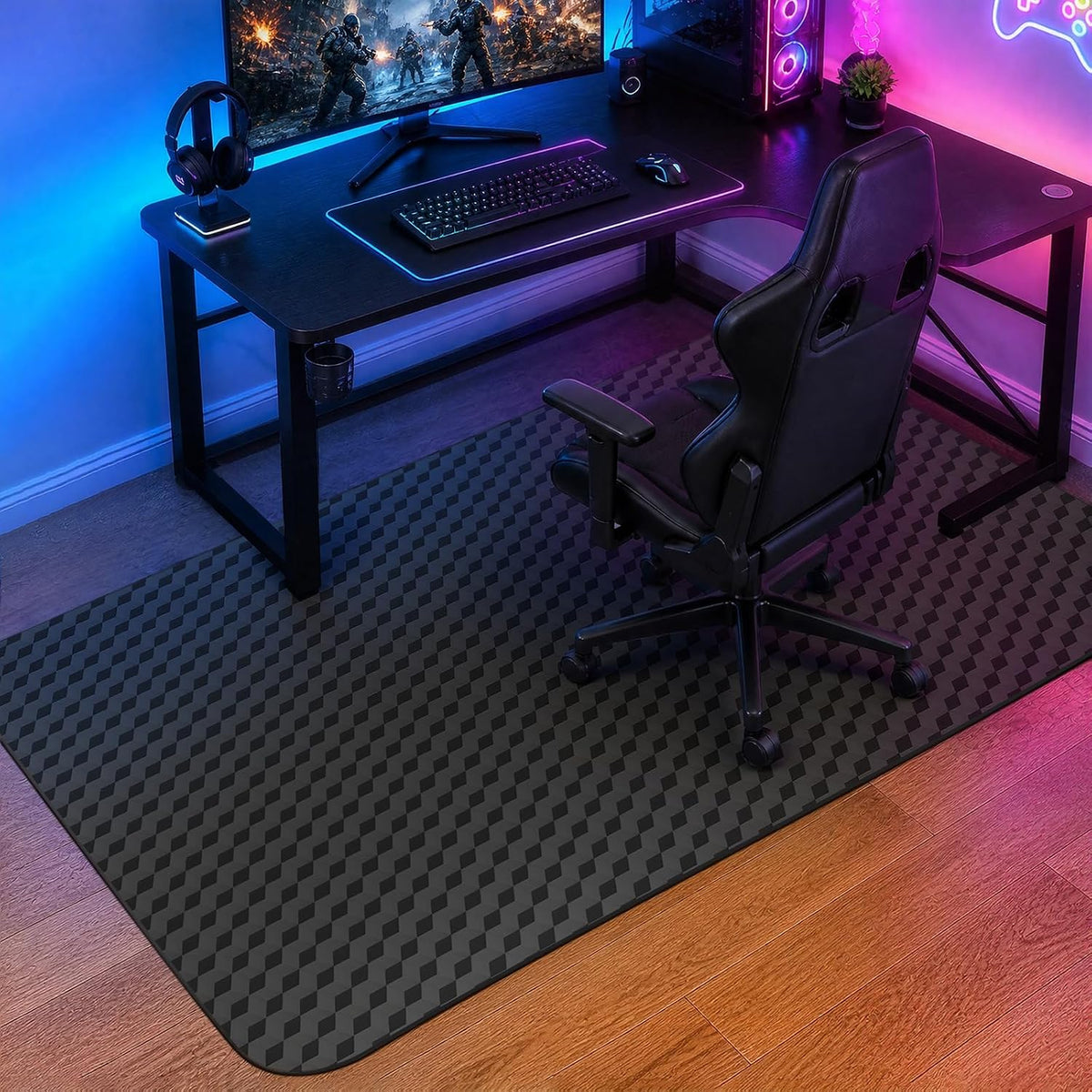 AiBOB Gaming Chair Mat for Hardwood Floors - 53"x45" Office Chair M...