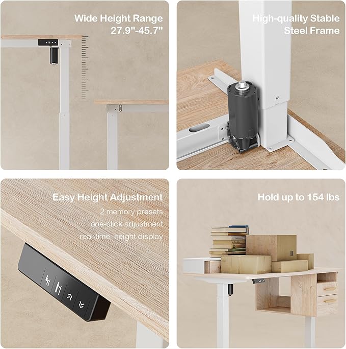 ModernMate Standing Desk with 4 Drawers, 47.2 x 23.6 Inch Whole Piece Height - Image 5