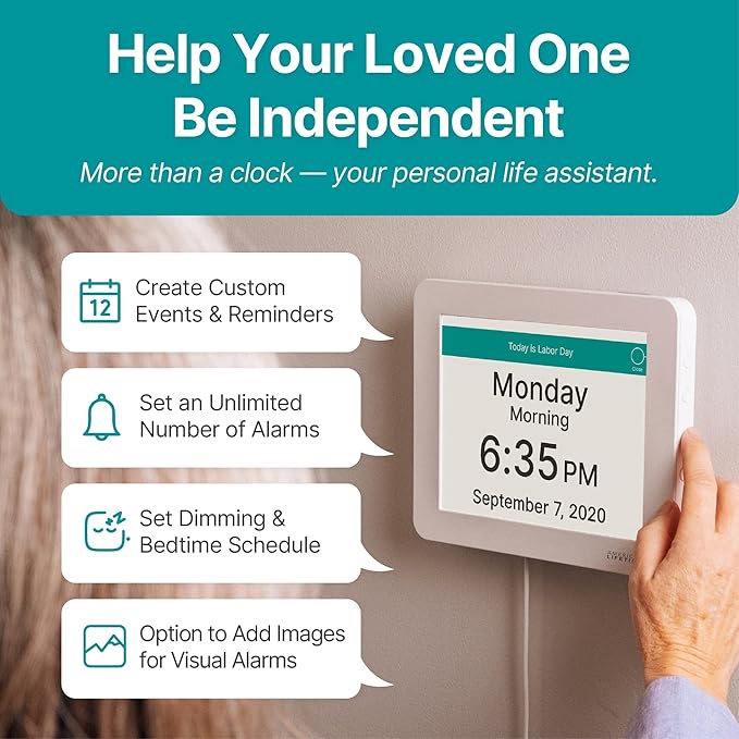 American Lifetime New 2026 Dementia Clock Large Digital Clock - Image 5