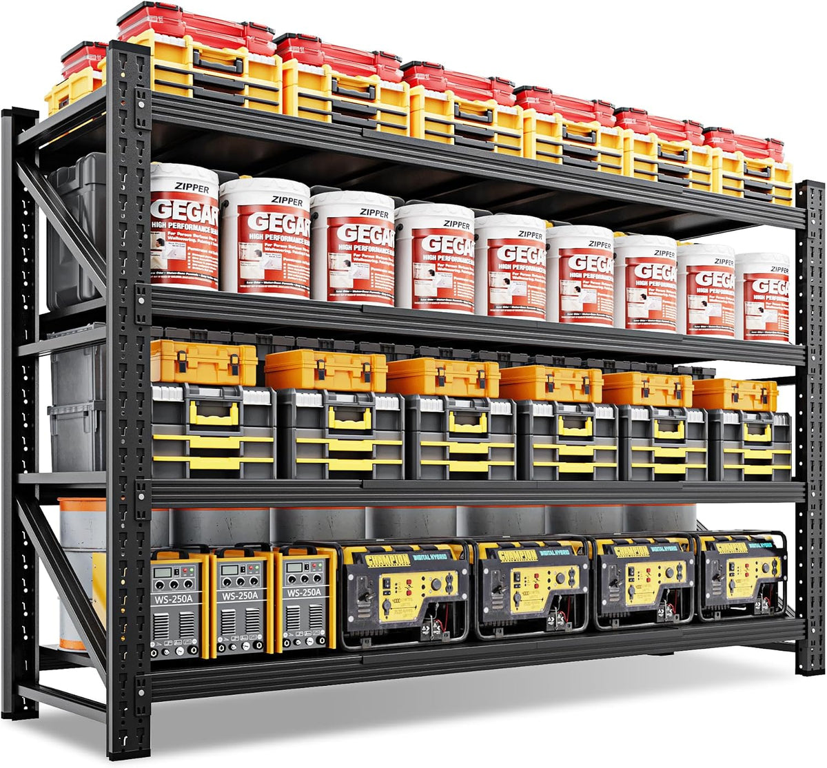 79" wide metal garage shelves, 7000lbs storage shelving, main product view