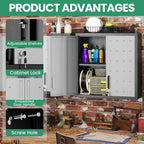 garage cabinet system | heavy duty steel all-in-one, side view