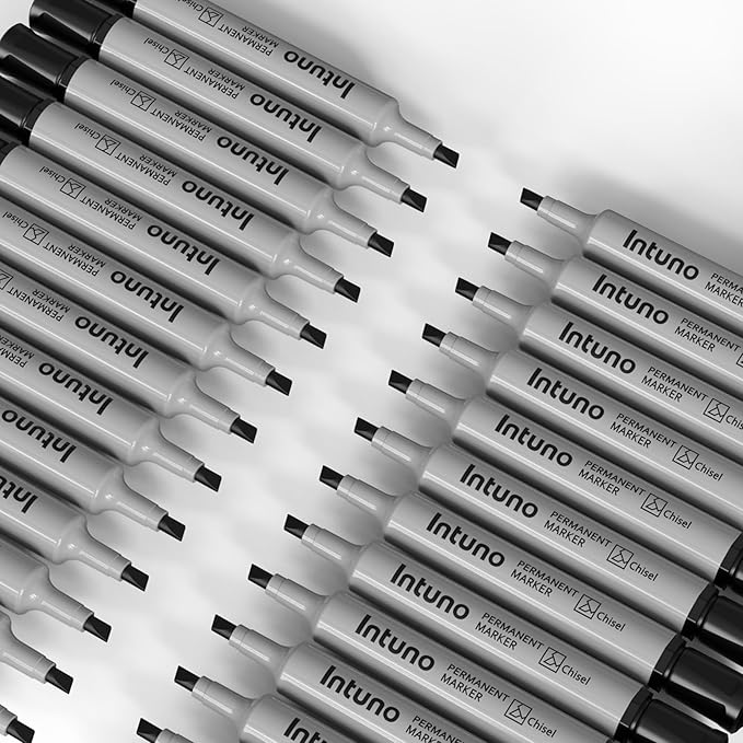 INTUNO Permanent Markers, Chisel tip, Oil-Based Permanent Markers, Waterproof - Image 6
