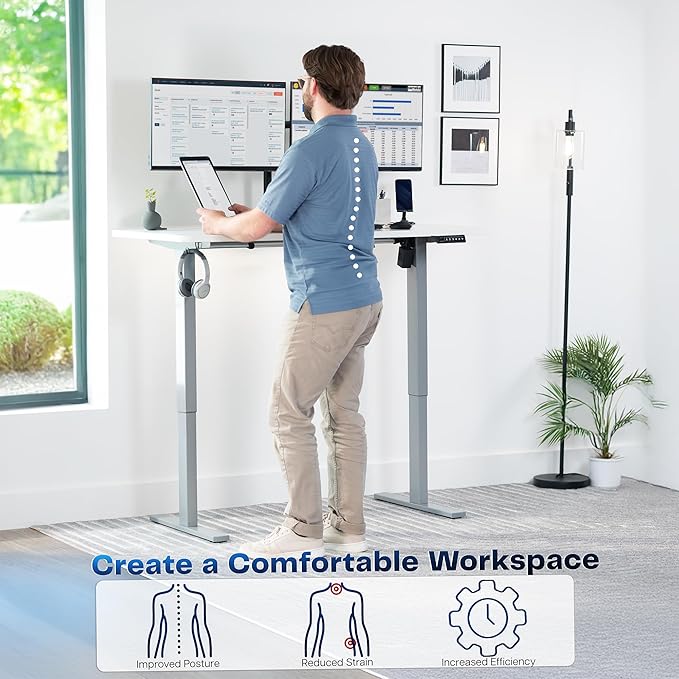 VIVO Electric 55 x 28 in Standing Desk, Memory Height Adjustment, 1B Series - Image 4