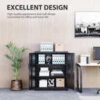 Metal Storage Cabinet Locked Steel Cabinet with 2 Adjustable Shelves,Office Cabinet Locking Tool Cabinets,Kitchen Storage Cabinets Metal Locker Small Counter Height Storage Cupboard 36" H