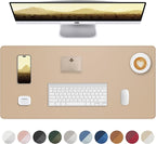 Leather Desk Pad Protector, Mouse Pad, Office Mat, Non-Slip PU Leather Blotter by AFIING