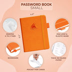 Clever Fox Password Book with alphabetical tabs. Internet Address Organizer - Image 2