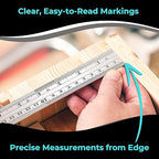 6 Inch Metal Ruler Bulk Set - Image 3