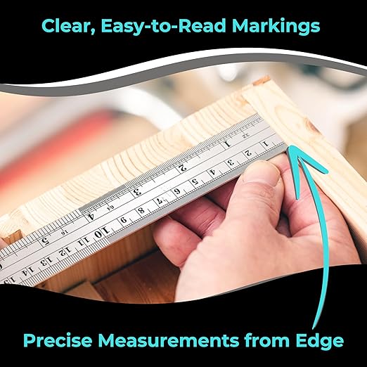 6 Inch Metal Ruler Bulk Set - Image 3