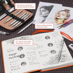 nicpro 30pcs silver metal mechanical pencils set in, package contents