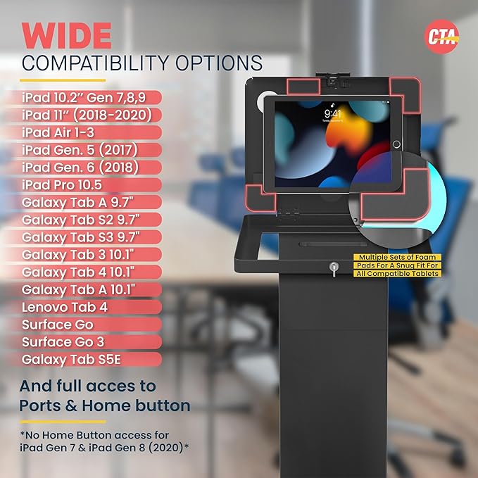 CTA Digital Locking Kiosk & Enclosure – Premium Locking Floor Stand Kiosk - Image 4