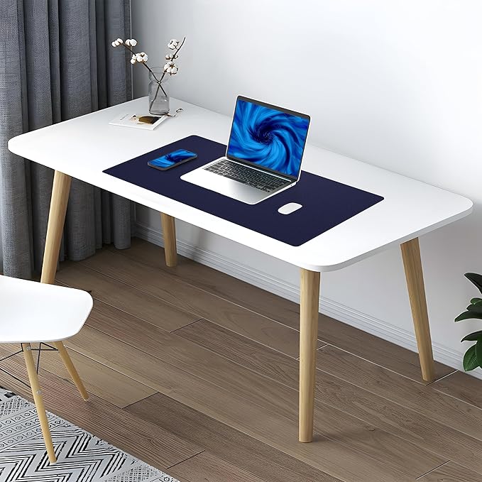 AFIING Dual-Sided Desk Pad, Natural Cork & PU Leather, Desk Mat Protector - Image 7